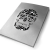 Fanzine Crâne, os, squelette: livret, et jaquette argent.